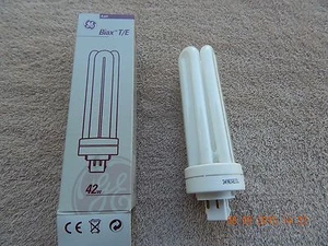 GE 42 WATT 4 PIN COMPACT FLUORESCENT LAMP BIAX T/E. - Picture 1 of 6