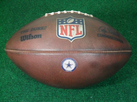 Used 2020 Wilson NFL The Duke Dallas Cowboys Official Game Football Ball 412 Cover