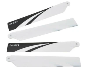 Align 150 120mm Main Blade Set (White/Black Tips) [AGNHD123BB] - Picture 1 of 2