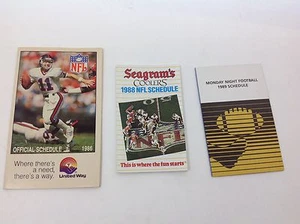 Vintage NFL Football Schedule Lot - Picture 1 of 4