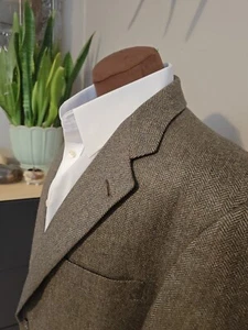 🇬🇧 Vtg Austin Reed Single Breast 2 Button Sports Coat Made In USA 42 R Brown - Picture 1 of 11