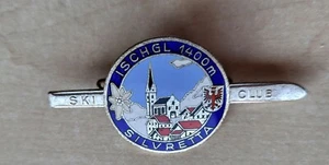 Spilla da sci vintage Ischgl Silvretta Austria sci club spilla distintivo - Foto 1 di 2