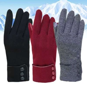 Thermal Windproof Waterproof Winter Fleece Gloves Touch Screen Warm Mitten Women - Picture 1 of 17