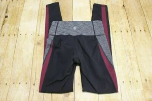 Athleta Leggings women's Size XXS Energy Power Up 7/8 Space Dye Black Mid Rise - Picture 1 of 11
