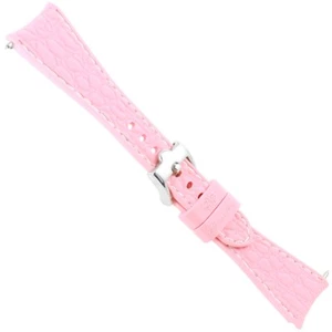 22mm Glam Rock High Quality Silicone Light Pink Curved End Watch Band - Picture 1 of 7