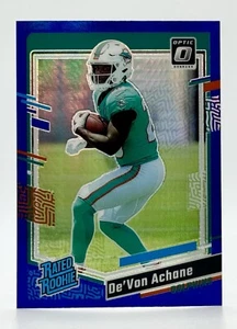 2023 Donruss Optic Blue Hyper #269 De'Von Achane RC Miami Dolphins - Picture 1 of 2