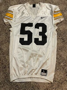 Iowa Hawkeyes Football Nike Practice Jersey #53 L Game Cut White - Picture 1 of 6