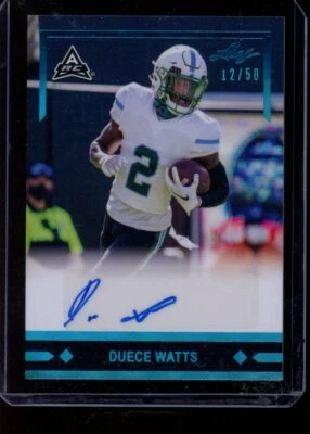 2021 Leaf Memories - 1991 Auto Platinum #GLR-DW1 Duece Watts #/50 - Image 1 of 2