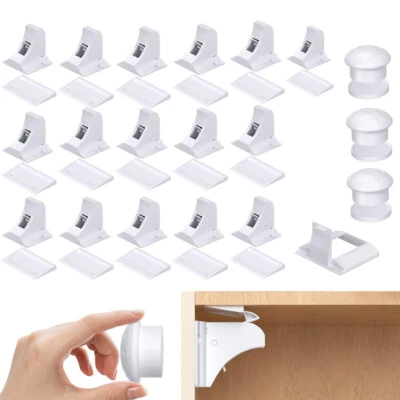 4MOMS 16x Sicherheit Magnet Kindersicherung Unsichtbar SchubladenSchutz Schrankschloss