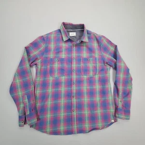 Sovereign Code Shirt Mens Large Blue Pink Button Up Casual Outdoors Comfort - Picture 1 of 8
