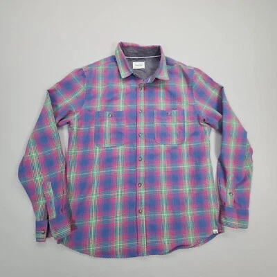 Sovereign Code Shirt Mens Large Blue Pink Button Up Casual Outdoors Comfort - Image 1 of 4