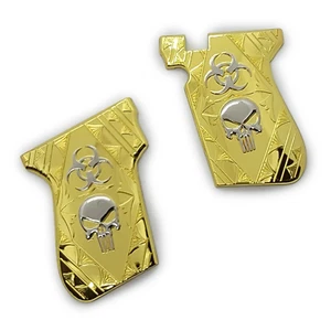 Metal Phoenix Arms GRIP SET With Screws Fits HP22 HP22A HP25 HP25A Gold Nickel - Picture 1 of 1