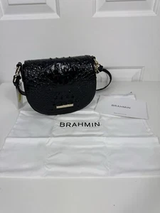 Bolso Bandolera Brahmin Melbourne Collection En Cuero Negro Briar Bolso Antipolvo Nuevo con Etiquetas - Imagen 1 de 14
