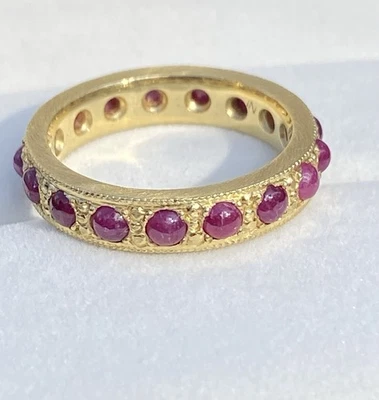 Anillo Irene Neuwirth Rubí Apilable Clásico Eternidad Oro Amarillo 18k, Talla 7.75 Foto 1 de 4