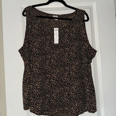 Chicos size 4 scoopneck tank animal print new with tags - Image 1 of 3