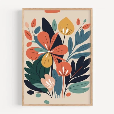 Flower Botanical Floral Art Decor Poster Print - FLA449 - Image 1 of 4