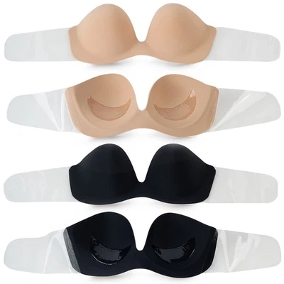 Self Adhesive Chest Patch Brides Strapless Invisible Bra Seamless Anti Slip Bras - Image 1 of 4