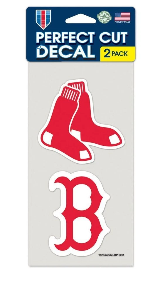 Набор из 2 штампованных наклеек Boston Red Sox - Изображение 1 из 1