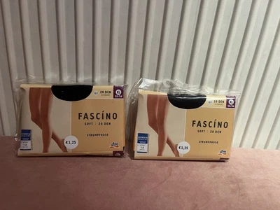 2 x Strumpfhosen DM Fascino Soft 20den XL 50/52 Schwarz- Höschenteil Mit Zwickel - Bild 1 von 4