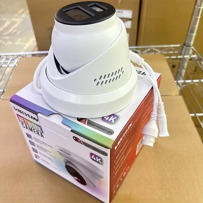 Hikvision 4K 8MP OEM Smart Hybrid Light ColorVu POE Turret IP Camera Mic+Speaker - Image 1 of 4