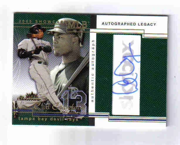 2005 Fleer Showcase Carl Crawford Auto #'d /290 Rays! - Image 1 of 1