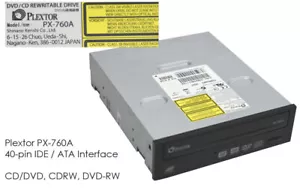 Plextor PX-760A CD/DVD CD-RW DVD-RW Burner Drive IDE Black High-Quality PX-0 - Picture 1 of 3