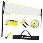 Portable Professional Volleyball Net with Iron Adjustable Height Poles, 