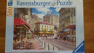 Ravensburger NEW "Quaint Shops" 500 Pc Puzzle #141166 Softclick Tech  - Image 1 of 4