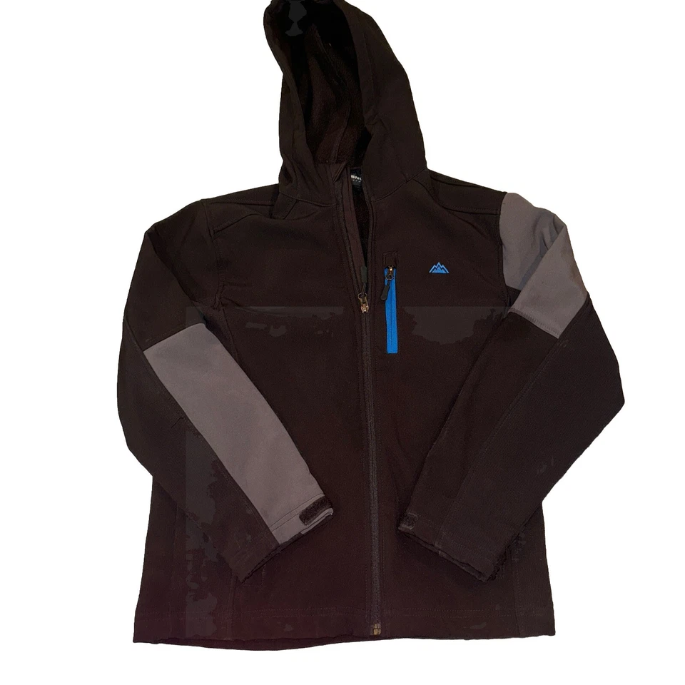 “Snozu Performace” Youth Zip Up Softshell Jacket With Hood Black~ Size M  10/12 - Image 1 of 4