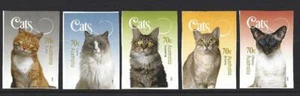 AUSTRALIA 2015 CATS SELF ADHESIVE SET OF 5 UNMOUNTED MINT, MNH - Picture 1 of 1