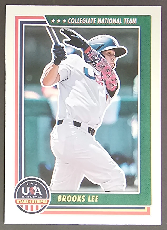 Brooks Lee 2022 Panini Stars & Stripes USA Baseball Collegiate Team #17 Foil - Image 1 of 1