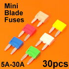 Quality 30 x Mini Blade Fuses For Car Van Motorcycle Fuse 5A 10A 15A 20A 25A 30A