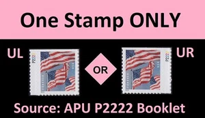 US 5659b Flags F plate single P2222 (from APU booklet) MNH 2022 - Picture 1 of 2