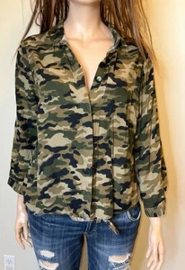 Ashley Stewart Camo Button Down Shirt 14/16 1X - Picture 1 of 4