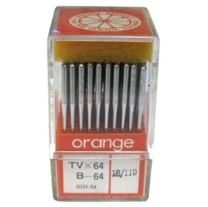 NARANJA TV x 64 TVx64 B-64 LLANTA-64 tamaño #18 / 110 paquete de 100 agujas - Imagen 1 de 4