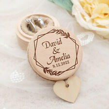 Personalized Wedding Ring Box Wedding Ring Holder Rustic Wooden Ring Bearer Box