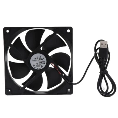 Quiet 120mm 5V USB Fan Porous Bearing for Receiver DVR Computer Cabinet Cooling - Image 1 of 4