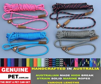 Cuerda pequeña hecha a mano para perro cuerda larga retiro entrenamiento seguimiento cables corredizos correa Foto 1 de 4