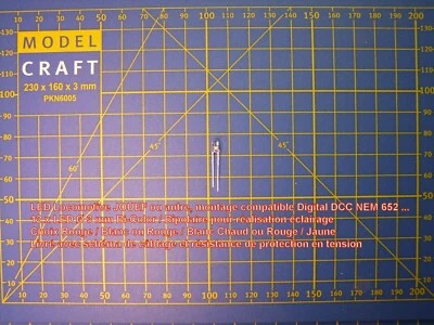 8x LED bi-color 3 mm / 2 pattes DIGITAL Bi-polaire + Résistances / Tension HO - Photo 1/2