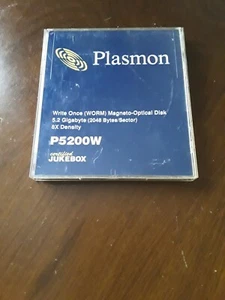 Plasmon P5200W 5.2gb Write Once(worm)Magneto Optical Disk Opened Not Used - Afbeelding 1 van 3