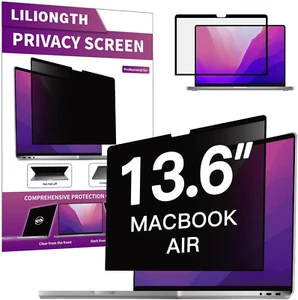 Privacy Screen for Macbook Air 13.6" 2022-2024 M2 M3 Chip Removable Filter With - Afbeelding 1 van 1