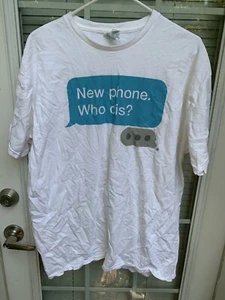 Vintage NEW PHONE number Apple Samsung Cell Phone WHO DIS Men’s Sz XL ❤️tb11j4 - Picture 1 of 4