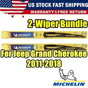 For Jeep Grand Cherokee 2011-2018 Direct Set Pair For Michelin Wiper Blades - Picture 1 of 11