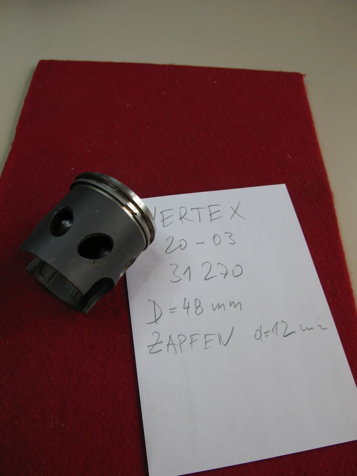 Vertex Kolben+Ringe D 48 mm  20-03 31 270 beschichtet 2T  Race - Bild 1 von 4