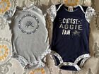 Utah State University Aggie Lot Of 2 Baby Bodysuits Baby Girl/Boy Sz 12 Months