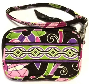 NEW RETIRED VERA BRADLEY WRISTLET Purple Punch Pattern Change Purse Wallet - Picture 1 of 4
