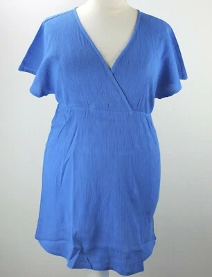 NWT Swimsuits For All Blue Size 14 - 16 Swimsuit Coverup Dress Crinkle Fabric - Image 1 of 4