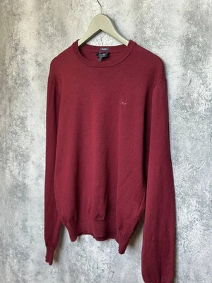 Suéter Armani Jeans Vintage Rojo Crew Jersey Algodón/Lana Para Hombre Talla Grande Foto 1 de 4