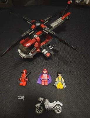 LEGO 6866 Marvel Super Heroes X-Men Wolverine's Chopper Showdown Deadpool NO BOX - Image 1 of 4