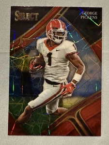 2023 Panini Select Draft Picks #167 George Pickens Gold Lazer Prizm Cowboys - Picture 1 of 3